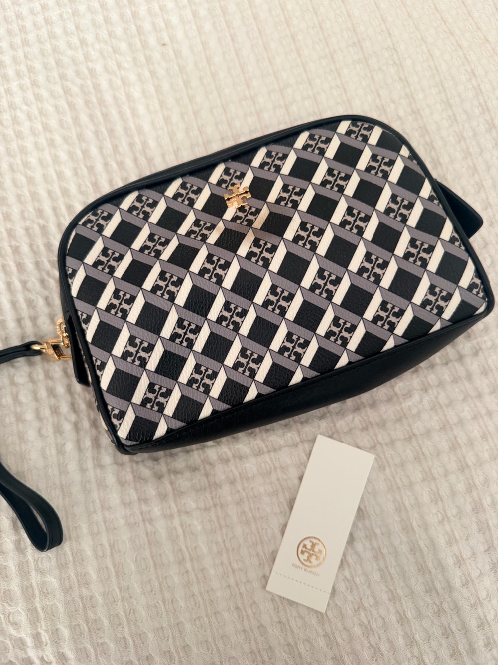 Tory Burch Black & White Geometric Print